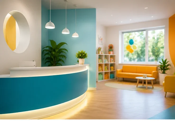 The reception area at Sprout Pediatric Dentistry