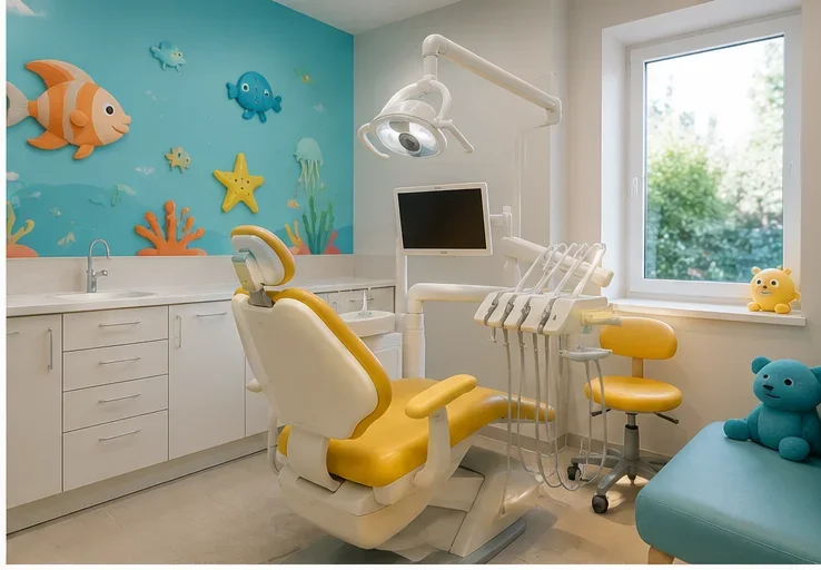 An ocean-themed treatment room