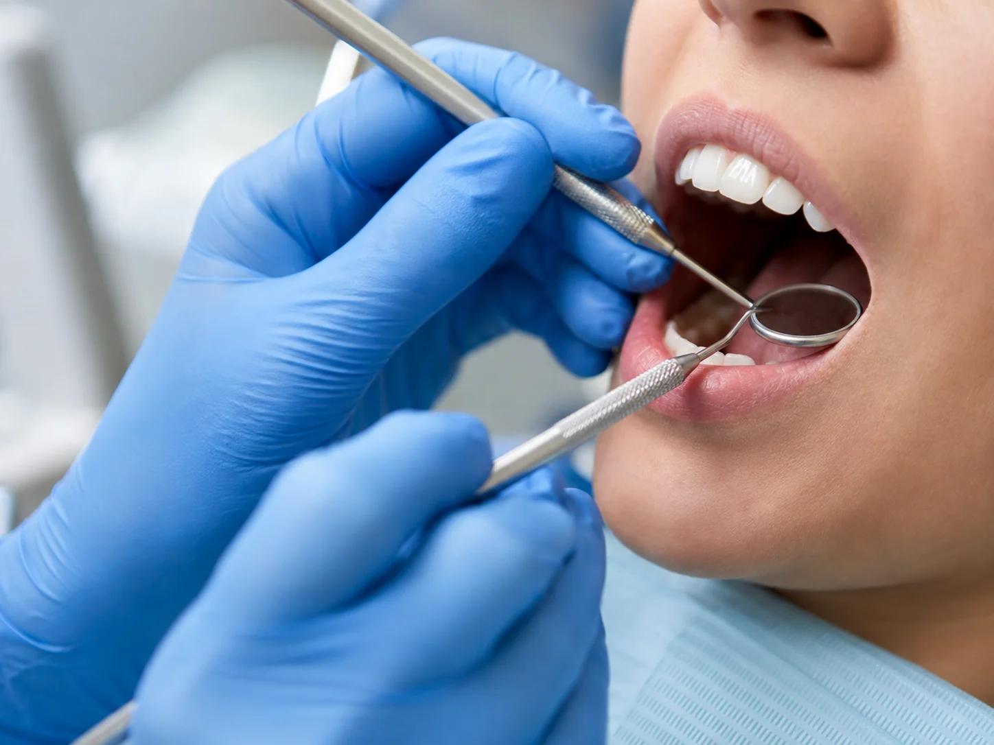A patient during a treatment check
